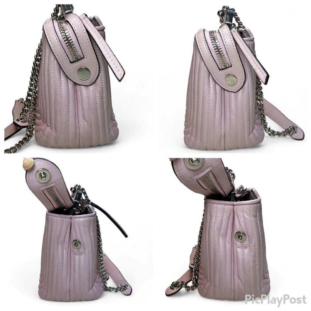 FENDI Dotcom Click Quilted Chain Shoulder Bag Peonia Pink (w detachable pouch) - Picture 8 of 16